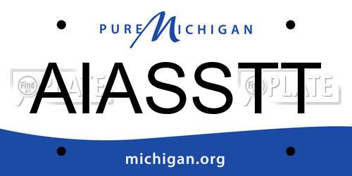 AIASSTT Michigan License Plate