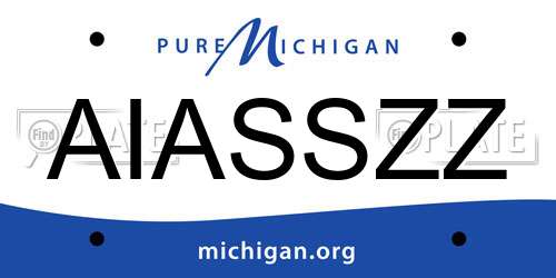 AIASSZZ Michigan License Plate