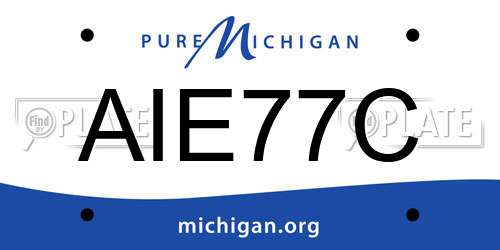 AIE77C Michigan License Plate
