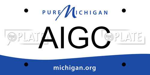 AIGC Michigan License Plate