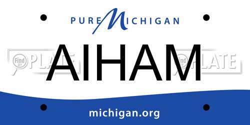 AIHAM Michigan License Plate