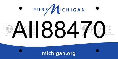 AII88470 Michigan License Plate