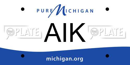 AIK Michigan License Plate