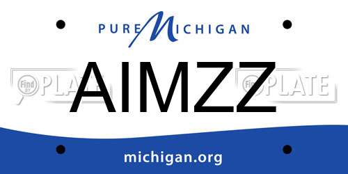 AIMZZ Michigan License Plate