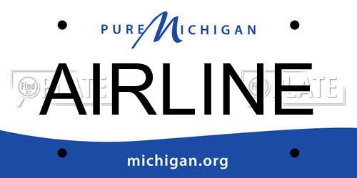 AIRLINE Michigan License Plate