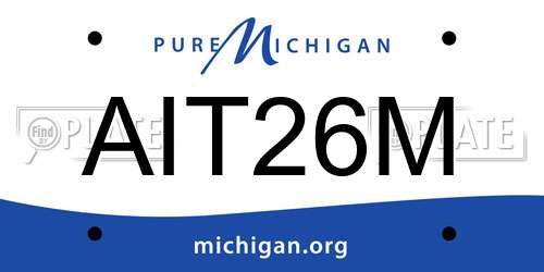 AIT26M Michigan License Plate