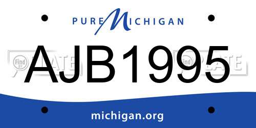 AJB1995 Michigan License Plate