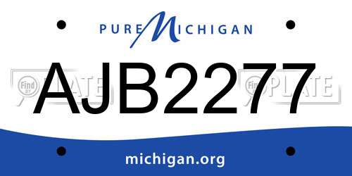 AJB2277 Michigan License Plate