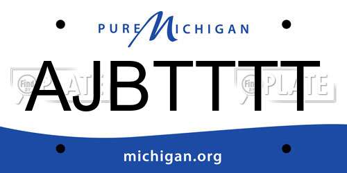 AJBTTTT Michigan License Plate