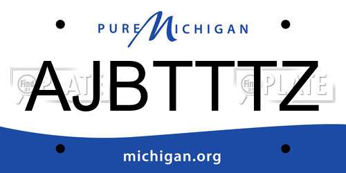 AJBTTTZ Michigan License Plate