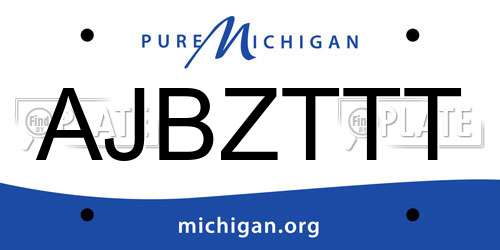 AJBZTTT Michigan License Plate