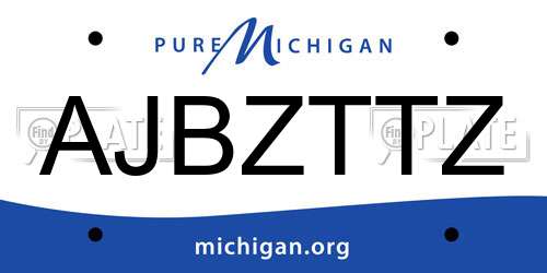 AJBZTTZ Michigan License Plate