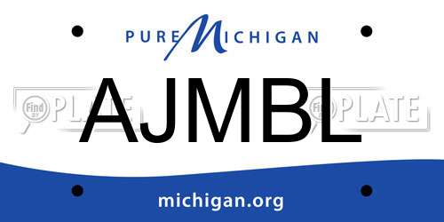 AJMBL Michigan License Plate