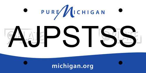 AJPSTSS Michigan License Plate