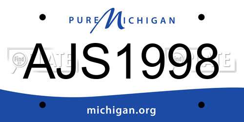 AJS1998 Michigan License Plate