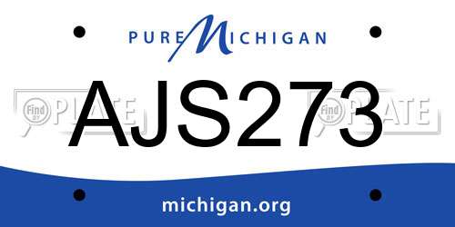 AJS273 Michigan License Plate