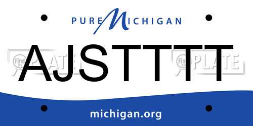 AJSTTTT Michigan License Plate