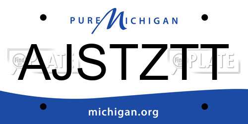 AJSTZTT Michigan License Plate