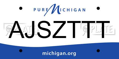 AJSZTTT Michigan License Plate
