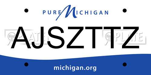 AJSZTTZ Michigan License Plate