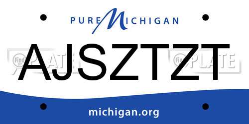 AJSZTZT Michigan License Plate