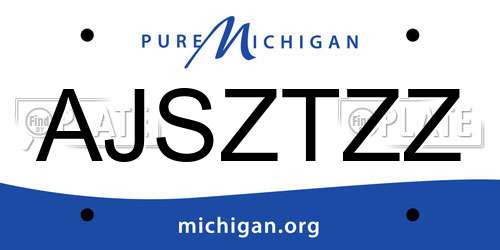AJSZTZZ Michigan License Plate
