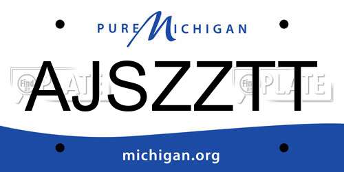 AJSZZTT Michigan License Plate