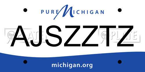 AJSZZTZ Michigan License Plate