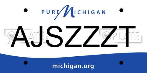 AJSZZZT Michigan License Plate