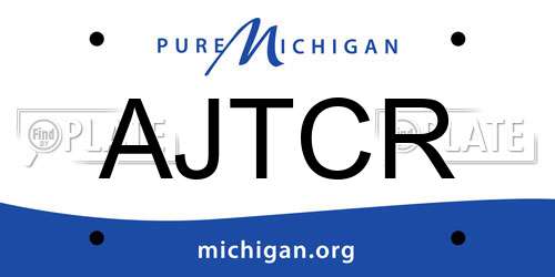 AJTCR Michigan License Plate