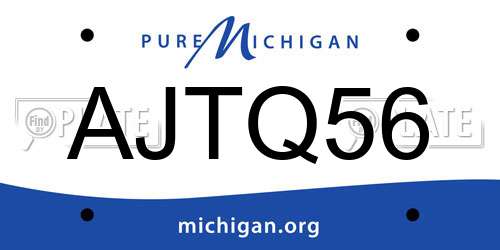AJTQ56 Michigan License Plate