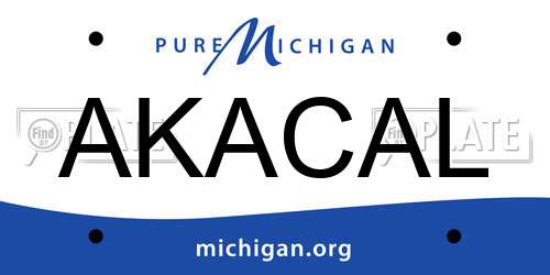 AKACAL Michigan License Plate