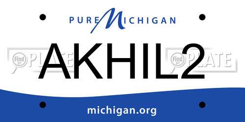 AKHIL2 Michigan License Plate