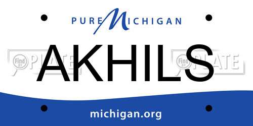 AKHILS Michigan License Plate