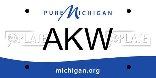 AKW Michigan License Plate