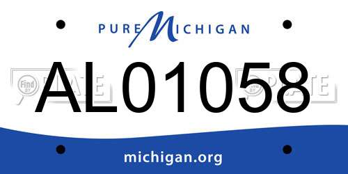AL01058 Michigan License Plate