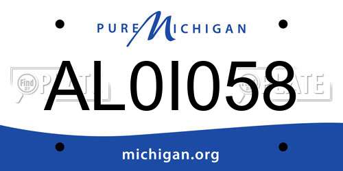 AL0I058 Michigan License Plate