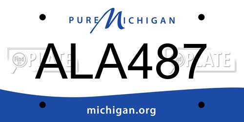 ALA487 Michigan License Plate