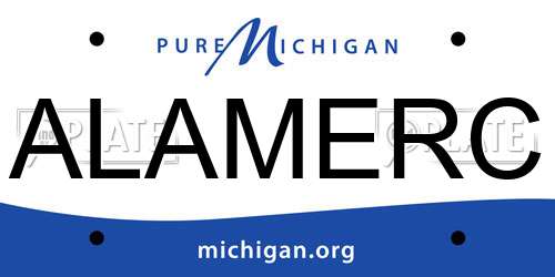ALAMERC Michigan License Plate