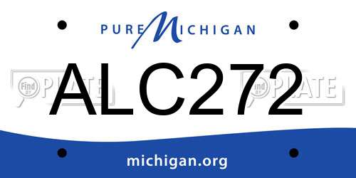 ALC272 Michigan License Plate