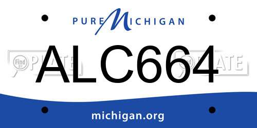 ALC664 Michigan License Plate