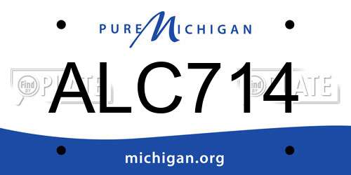 ALC714 Michigan License Plate