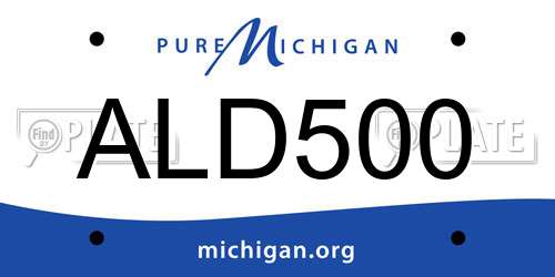 ALD500 Michigan License Plate