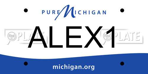 ALEX1 Michigan License Plate
