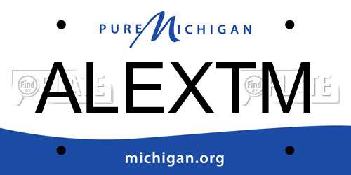 ALEXTM Michigan License Plate