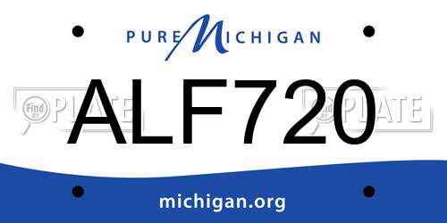 ALF720 Michigan License Plate