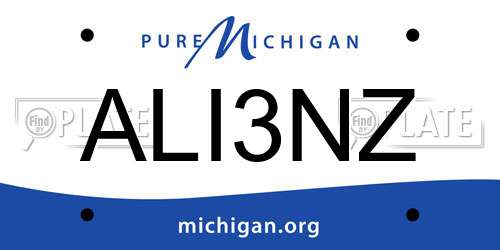 ALI3NZ Michigan License Plate