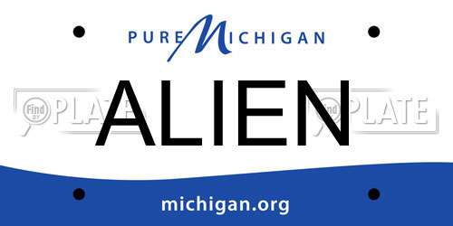 ALIEN Michigan License Plate