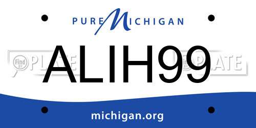 ALIH99 Michigan License Plate