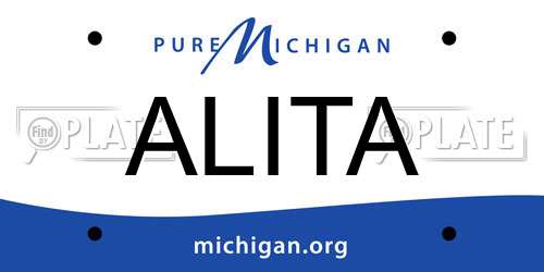 ALITA Michigan License Plate